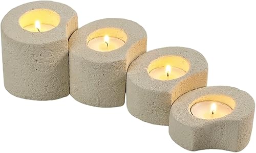 Lot de 4 bougeoirs cylindriques, idée Cadeau de Design Moderne pour bonbonnières ou décorations. Produit Artisanal. - Nail Gallerys