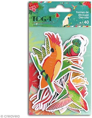 Toga Tropical Paradise Lot de Formes Découpées Dies-Cuts, Autre, Multicolore, 4.5 x 11 x 0.1 cm - Nail Gallerys