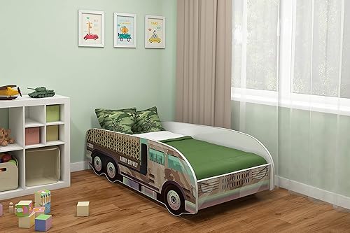 ACMA Lit pour enfant - Sommier à lattes - Camion - Pour chambre à coucher - 140 x 70 cm - 160 x 80 cm (160 x 80 cm avec matelas, 05) - Nail Gallerys