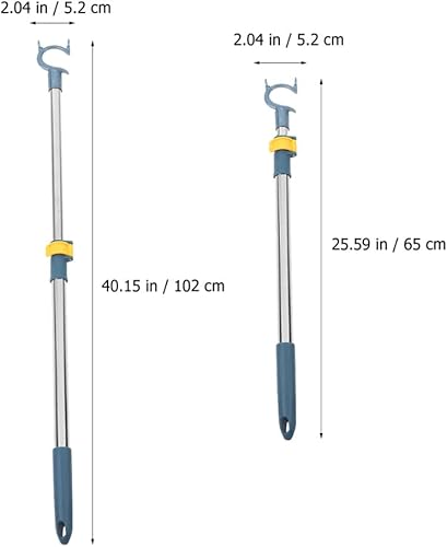 Luxshiny Cintre Crochet Réglable Crochet d'accueil Tige Télescopique Crochet À Vêtements Pôle Suspendus Vêtements Pôles Longue Portée Extension Vêtements Atteindre Bleu - Nail Gallerys