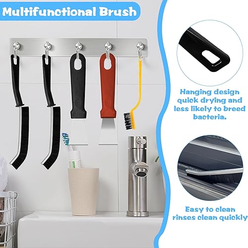 11 Pièces Brosse de Nettoyage des Interstices, Brosse Nettoyage Salle de Bainbrosse Joint Carrelag, Brosse de Nettoyage à Poils Durs pour Rainure Fenetre, Salle de Bain,Cuisine,Toilettes - Nail Gallerys