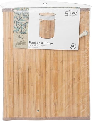 Five - Panier à Linge en Bambou H 50 cm capacité 48 L - Nail Gallerys
