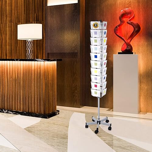 FLUHR DISPLAYS Présentoir carte postale en bronze | Support Carte avec 60 compartiments | Presentoir carte postale DIN A6 (105 x 148 mm) | Porte carte postale en format portrait et paysage - Nail Gallerys