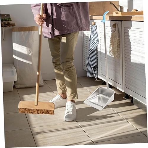 ULTECHNOVO pelle à poussière en acier inoxydable pelle à poussière domestique pour le nettoyage pelle à poussière avec manche Noir trousse enfant porte-poussière à la maison - Nail Gallerys