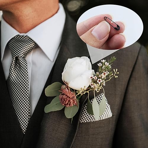 Lot de 150 mini épingles à nourrice, 19 mm, en métal, pour vêtements, couture, bricolage, fabrication de bijoux (noir) - Nail Gallerys