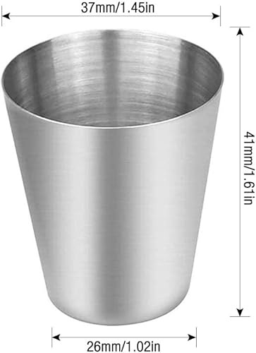 Gobesty Lot de 12 gobelets en acier inoxydable - Empilables - Avec 3 poches en cuir - Gobelets en acier inoxydable - Accessoire idéal pour flasque - Excellente idée cadeau - Nail Gallerys