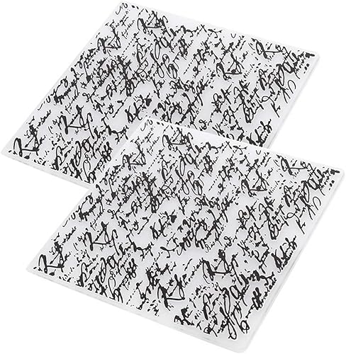 2pcs Dossiers de Gaufrage en Plastique Pochoirs de Gaufrage Convexes Concaves pour la Décoration Artisanale d'album Photo Bricolage Plis de Fabrication de Cartes Idéaux pour le - Nail Gallerys