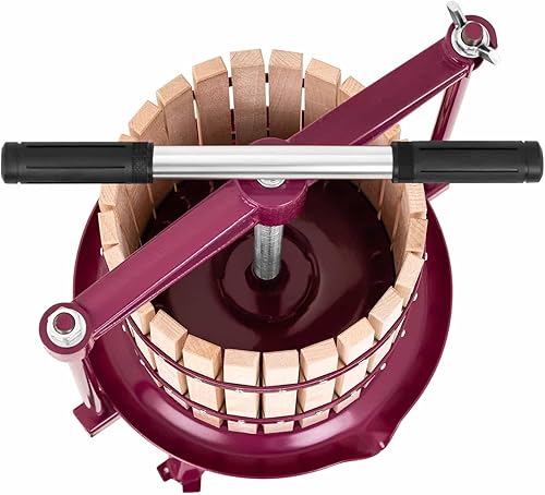 Wiesenfield Pressoir De Table Hydraulique Extracteur De Jus Mécanique À Vis Bois Presse À Fruit Pomme Jus Vin Raisin Cidre .1 (Manuel, 18 l, Fer, 1 Étamine Incluse, Presse Durable) - Nail Gallerys