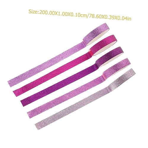 Angoily 90 Pièces Ruban Washi Pailleté de Couleurs pour Scrapbooking Diy Ruban Adhésif Décoratif pour Journaux Albums Lovely Tape Polyvalent Pratique - Nail Gallerys
