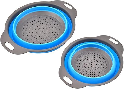 Surwin 2PC Passoire Pliable, Silicone Passoire Cuisine,Compacte Passoire Cuisine Pliable, Passoire Retractable Passoire Pates, Portable Panier de Fruits, Cuisine Usage (Vert,2 pièces) - Nail Gallerys