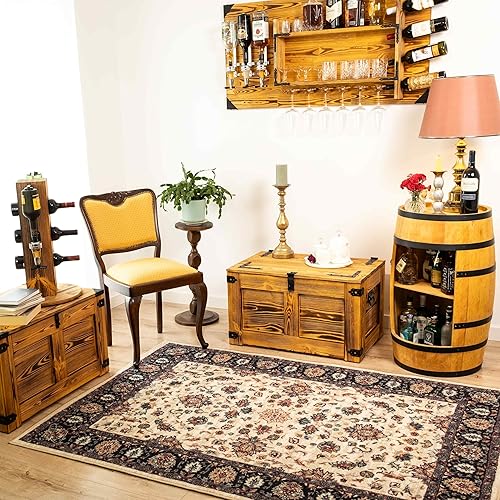 CREATIVE COOPER Boîte en Bois Multifonction - Coffre au Trésor, Rangement, Table Basse Rustique, Jouets - 77 x 49 x 45 cm - Fait à la Main en Chêne à l'Huile de Bois Écologique - Nail Gallerys