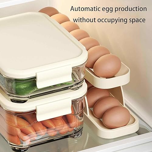 Lambo Distributeur D'œufs pour Réfrigérateur, Rangement Oeuf Frigo, Boite A Oeufs Frigo, Plateau D'oeufs, Porte Oeuf pour Réfrigérateur Plateau D'oeufs Support À 2 Niveaux, Stockage D'oeufs - Nail Gallerys