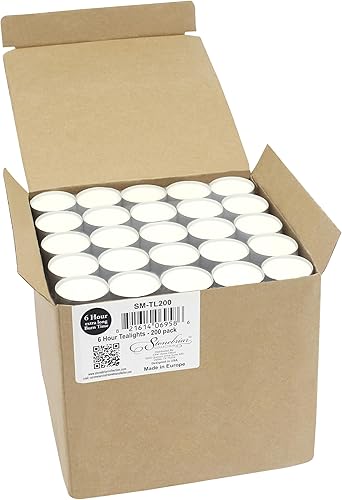 Stonebriar Dtl-100–8 Bougies à Combustion Longue – 8 Heures – Blanc – Non parfumées – Lot de 100, Blanc, 200 Pack - Nail Gallerys
