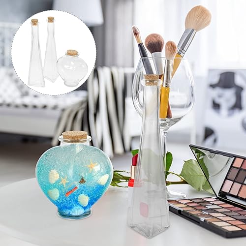 Garneck 3Pcs Unité Kit De Cérémonie De Sable pour Le Mariage Vase Décoratif Fait À La Main avec Couvercles en Liège Bocaux en Verre Décoratifs De Mariage De Sable Contenant pour La - Nail Gallerys