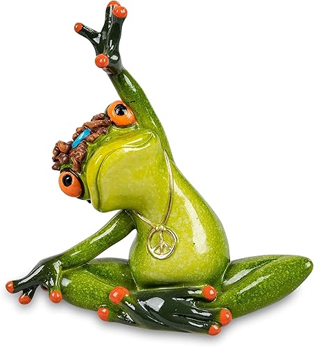 formano Figurine décorative hippie en forme de grenouille de yoga (grenouille assise) - Nail Gallerys