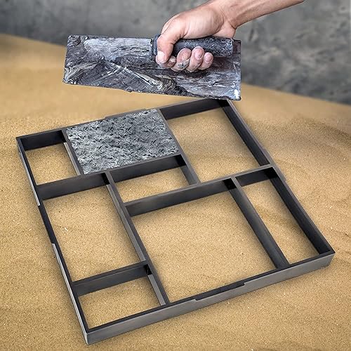 GOTOTOP Moule de béton, moules de sol,moule de pavage,trottoir de forme,jardin bricolage chemin modèle plancher,DIY Path moule jardin (40 x 40 x 4 cm), Par défaut. - Nail Gallerys
