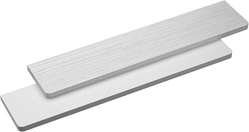 Tablette de radiateur en mélaminée réversible Blanc/Hacienda (100x12cm), sans perçage - Nail Gallerys