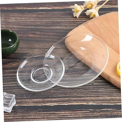 Hoement Soucoupe Verre Transparent Rond Assiette Décorative pour Café et Snacks Plat à Desserts Accessoire de Table Élégant et Pratique - Nail Gallerys