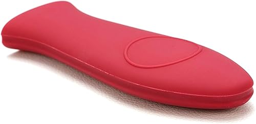 Lot de 2 supports de poignée en silicone résistants à la chaleur pour poêles en fonte, poêles à frire et poêles à frire en métal, support antidérapant, flexible et facile à nettoyer (rouge et noir) - Nail Gallerys