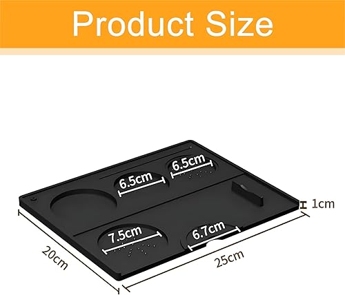 Tapis de Tamper Espresso en Silicone Antidérapant – Tapis de Tassage Résistant au Lave-Vaisselle, Protection de Plan de Travail pour Barista, Compatible avec Accessoires de Café à Domicile ou en Café - Nail Gallerys