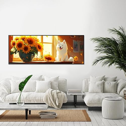 Zariocy 5D Grande Taille Diamond Painting Kits Dauphins de L'Aurore, DIY Diamond painting Adulte Art Paysage Cristal Peintures Diamant Arts Artisanat pour Home Office Décoration Murale 30x80 cm - Nail Gallerys