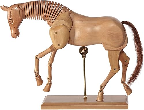 Cheval en bois - 30cm Modèle de dessin - Figurine pour dessin - Nail Gallerys