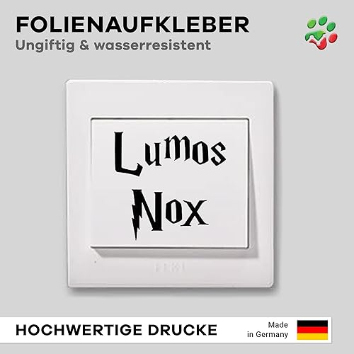 tradercat Autocollant pour interrupteur Lumos et Nox Noir 15 x 0,1 x 14 cm Décoration pour interrupteur autocollant - Nail Gallerys