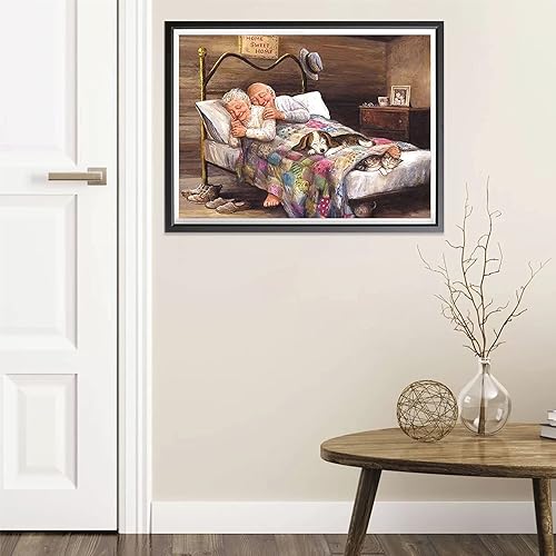 Tamseen 5D Diamond Painting Mari et Femme, DIY Broderie Diamant Painting Couple Love Point de Croix, Peinture Diamant Kit Complet Salon Chambre Craft pour Home Décoration Murale 30x40 cm - Nail Gallerys