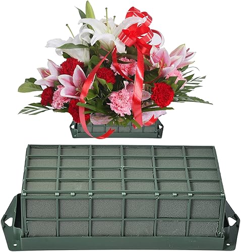 Lecerrot Cages en Mousse Florale - Mousse Florale pour Fleurs Fraîches, avec Support Et Grille, Bloc De Mousse Florale pour Compositions Florales pour Mariage, Fleurs D'allée, Décors De Fête 2 pièces - Nail Gallerys