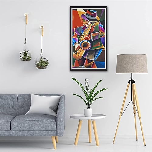 ZHUMUTO Diamond Painting Adulte Grand Format,Peinture Diamant XXL 40x70cm Abstrait H,Broderie Diamant Painting Kit Complet Adulte Grand Format,Grande Taille Pour la Décoration - Nail Gallerys