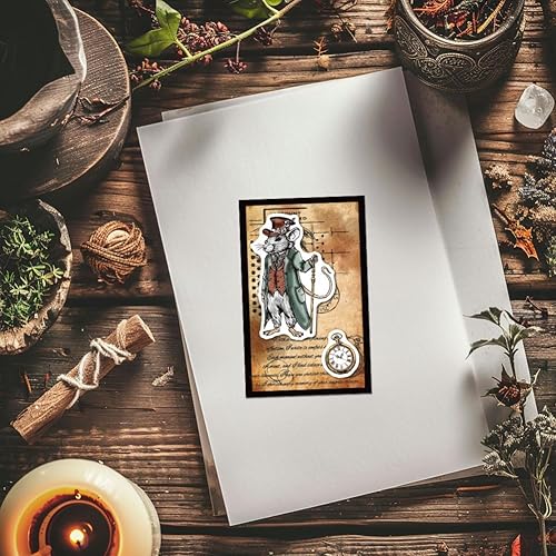 GLOBLELAND Tampons Transparents en Silicone pour Chat Gentleman Souris Voiture Valise Montre de Poche. Parfaits pour le Scrapbooking DIY la Création de Cartes les Albums Photo et les Journaux. - Nail Gallerys