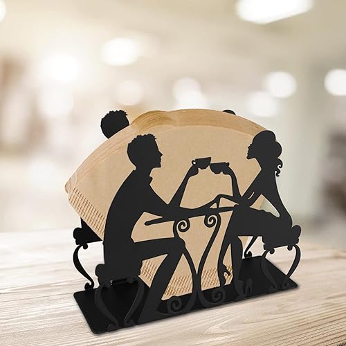 Delamiya Porte-filtre à Café Noir - Support pour Sacs Filtrants et Serviettes, Capacité de 120 Filtres - Pour Maison, Hôtel, Bar - Nail Gallerys