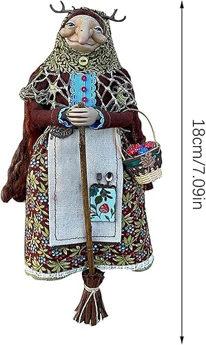 Poupée de sorcière de cuisine faite à la main, breloque porte-bonheur vintage, sorcière magique à suspendre, décoration d'intérieur pour mère, maman, chef, amie qui aime cuisiner un anniversaire - Nail Gallerys