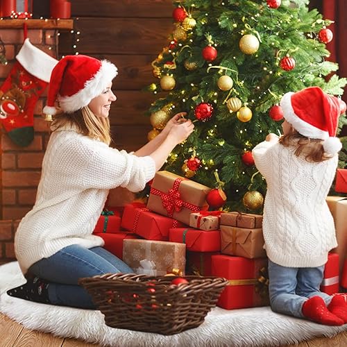 TTCOTOKE Jupe de Sapin de Noël, 2023 Tapis Sapin Noël 90cm Blanc Peluche Jupe Arbre de Noël, Tapis en Fausse Fourrure, Décorations Tapis de Sapin pour Arbres de Noël Décorations de Fêtes de Noël - Nail Gallerys