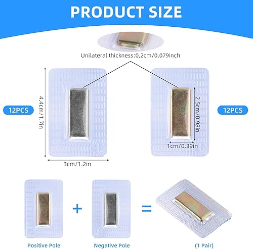 Lot de 24 invisible Magnet Couture invisible, Boutons Magnétiques à Coudre, Aimants Cachés à Coudre pour Couture, Tissu, rideau, Vêtements, Sacs à main, Artisanat en Cuir - Nail Gallerys