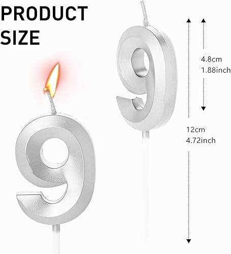 Bougies argentées pour 70e anniversaire - Chiffres pour gâteau - Décorations pour femmes et hommes de 70 ans - Nail Gallerys