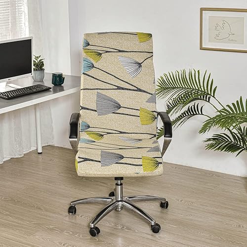 Meigeh Housse de Chaise de Bureau Extensible Housse de Chaise d'ordinateur rotative Housses de Chaise pivotante Housses de Chaise de Bureau à Haut Dossier imprimées - Nail Gallerys