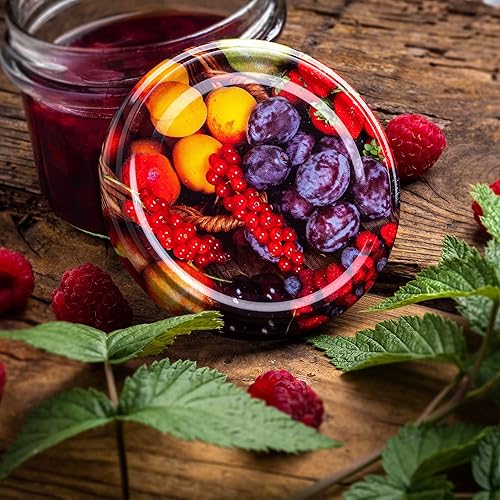 KADAX Lot de 200 couvercles de bocaux en métal sécurisés avec six filetages, fermeture à visser pour mariner, conserver des fruits, Ø 82 mm - Nail Gallerys