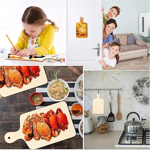 Yeruvce Lot de 36 mini planches à découper en bois brut avec poignée pour charcuterie - Nail Gallerys