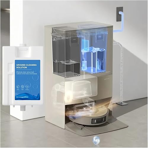 BVSWAKJ Solutions De Nettoyage Originales, Compatible avec Dreame Les Aspirateurs L20 Ultra Et L30 Ultra, Nettoyant Spécial Sols 450 ML(2pcs) - Nail Gallerys