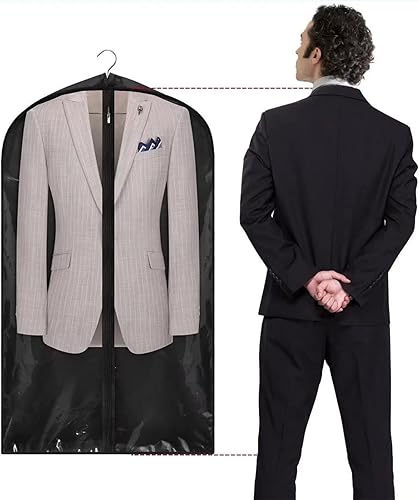 Foeska Housse de Rangement Transparente pour Vêtements, 60 x 10 x 152 cm, Antipoussière pour Vestes, Chemises, Robes de Soirée, Housse de Protection de Haute Qualité (2-psc grey) - Nail Gallerys