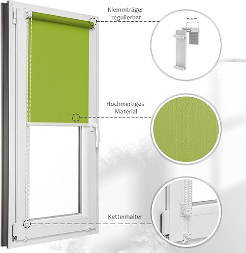 Store Enrouleur sans Perçage Store Intérieur à Rouleau sur Mesure pour Fenêtre et Porte Protection Solaire Largeur 30 à 129 cm Hauteur 150/220 cm - Nail Gallerys