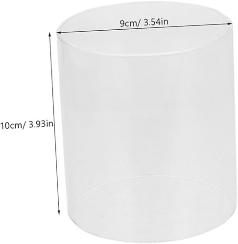 Alipis Abat-Jour Verre Transparent pour Bougie Manchon Cylindrique Résistant Au Vent Décoration Élégante pour Mariage Et Maison - Nail Gallerys