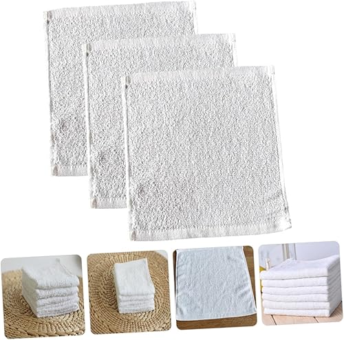 WRITWAA 3 Pièces Serviettes pour Salle De Bain Hôtel Serviettes Hôtel Essuie-Mains Petite Serviette Coton Blanc Jetable - Nail Gallerys