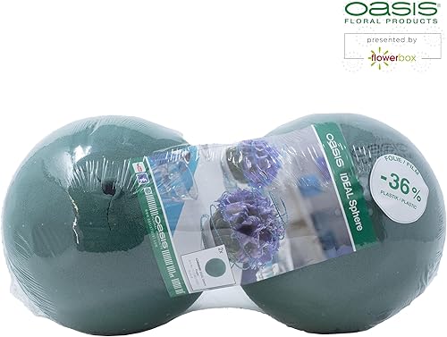 Flowerbox Oasis Lot de 2 boules de mousse à emboîter Idéal pour boule Ø 16 cm - Nail Gallerys