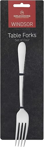 Grunwerg Windsor Carded Fourchettes de table, acier inoxydable 18/0, lot de 4 - Nail Gallerys
