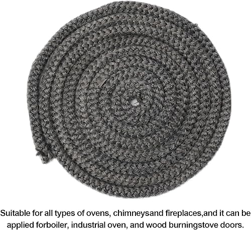 Joint de porte de poêle 12 mm en fibre de verre compatible avec tous les types d'unités de chauffage (2 m) - Nail Gallerys