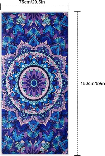 MYLERCT Serviette de Plage, 150 x 75 cm Serviette de Plage en Microfibre, Grande Serviette de Plage, Absorbante, Séchage Rapide, Sable Antiadhésif, Convient pour Salle de Bains, Piscine, Plage - Nail Gallerys