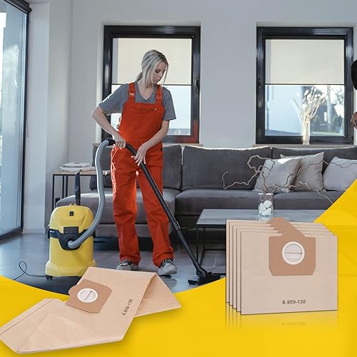ZEYXINH Lot de 10 Sacs Aspirateur pour Karcher 6.959-130.0, Sacs en papier filtre pour Karcher WD3 MV3 WD3P A2201/2204/2504/2554/2251/2604 Aspirateur - Nail Gallerys