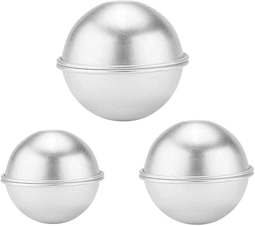 BSTCAR Lot de 6 moules demi-sphères en aluminium anodisé, Ø 4,5 cm, 5,5 cm, 6,5 cm, argent - Nail Gallerys